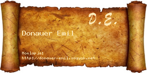 Donauer Emil névjegykártya