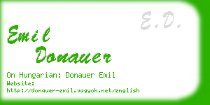 emil donauer business card